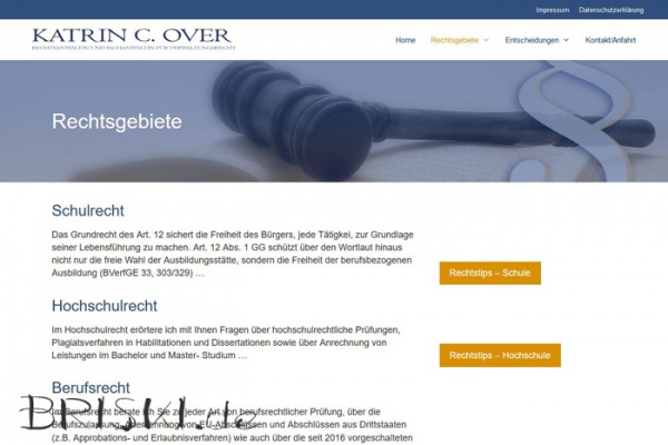 Website für eine Anwältin